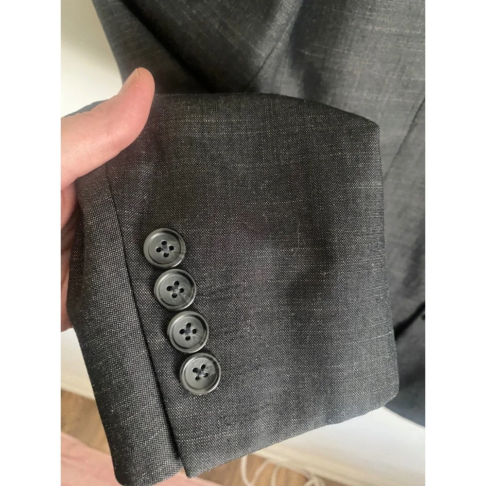 Perry Ellis Men's Slim‎ Fit Dark Gray Textured Blazer Sport Coat